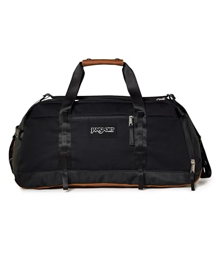 JanSport Smooth Ride Duffle Bag with Luggage Trolley Pass Through, Shoe Compartment, Black