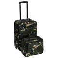 Rockland Fashion Softside Upright Luggage Set,Expandable, Wheel, Telescopic Handle, Camouflage, 2-Piece (14/19)