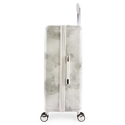 BEBE Lilah 2 Piece Set Suitcase With Spinner Wheels Luggage Set, Grey Marble