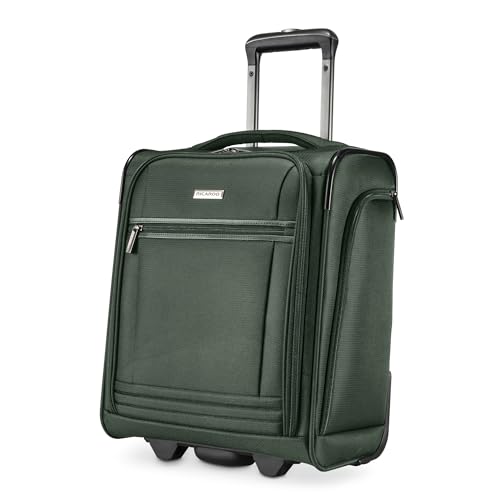 Ricardo Avalon 28L Under the Seat Carry On Luggage Sustainable Travel Bag, Compact Suitcase with Wheels, Travel Essentials for Short Trips, Fits Under Seat, 16-inch (Juniper Green, Small)
