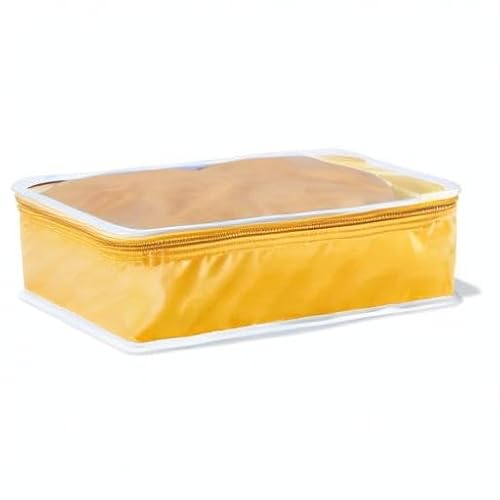 Paravel Full View Packing Cube Duo | Expandable See Through Luggage Packing Organizer for Travel Accessories | 2 Pack Storage Cubes | Canyon Yellow