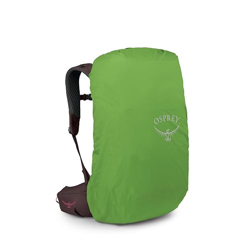 Osprey Kyte LT 35L Women's Backpacking Backpack - Lightweight Hiking & Travel Bag with Waterproof Raincover, Graphite Purple