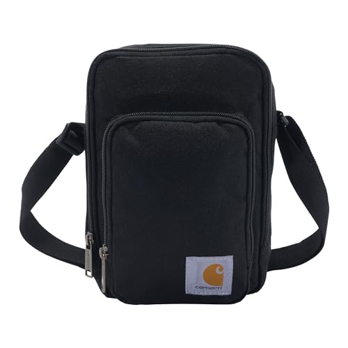 Carhartt Crossbody Zip Bag, Durable, Adjustable Crossbody Bag with Zipper Closure for Men and Women, Black