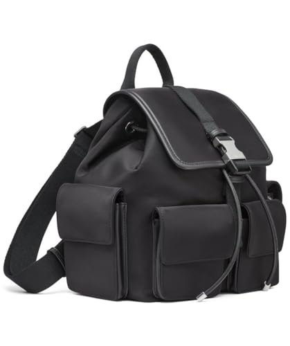 Calvin Klein Elora Organizational Backpack, Black/Silver, One Size