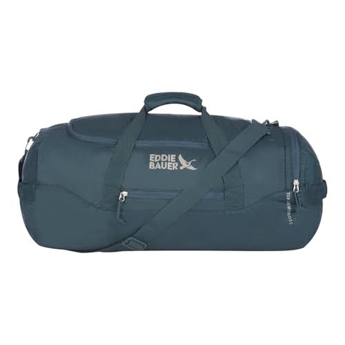 Eddie Bauer Stowaway Packable Duffel Bag | Travel | Foldable | Lightweight | Durable | Ripstop Polyester, 45L, Marine