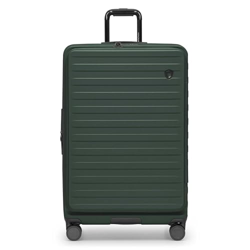 Traveler's Choice Novia Top Opening Expandable Polycarbonate Luggage with Spinner Wheels, Green, 30-Inch Large
