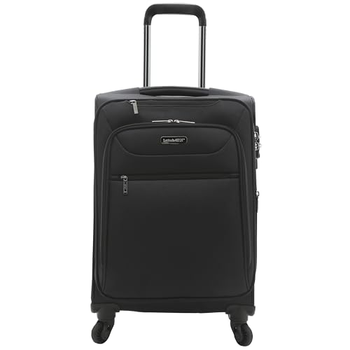 TRAVELERS CLUB Explorer 28" Suitcase Expandable Softside Spinner Check-in Luggage With 360 4 Wheel System - BLACK