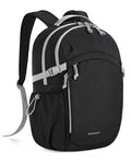 BAGSMART Travel Backpack for Women&Men, Lightweight 15.6" Casual Backpack for College, TSA Carry On Backpack for Airplanes, Black