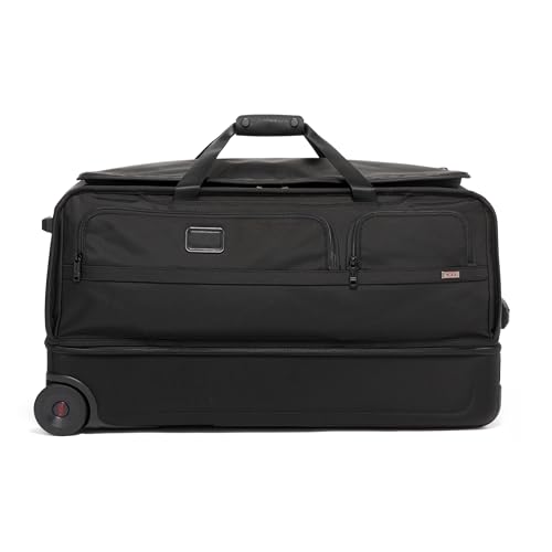 TUMI - Alpha Large Split 2-Wheeled Duffel - Men's Rolling Travel Bag with Split Compartments - Black