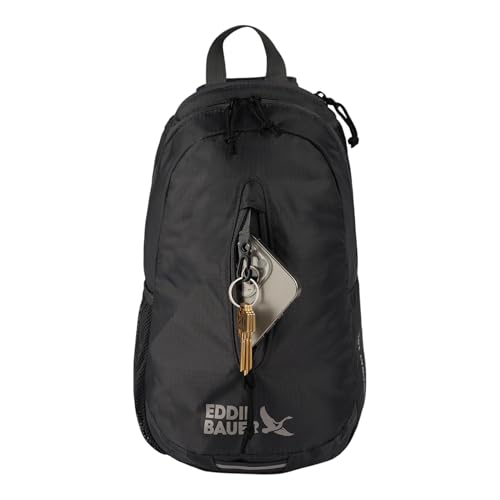 Eddie Bauer Stowaway Packable Sling Bag | Foldable | Travel | Outdoor | Lightweight | Compact | Everyday Carry | Ripstop Nylon | 10L - Dark Smoke