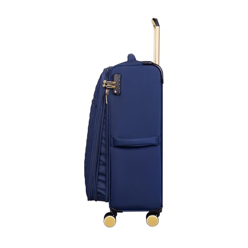 It Luggage Glimmering 22" Softside Carry-On 8 Wheel Expandable Spinner, Ocean Cavern