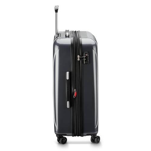 DELSEY PARIS Helium Aero Hardside Expandable Luggage with Spinner Wheels, Titanium, Checked-Medium 24 Inch