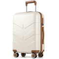 TILYMOL Hardside Carry On Luggage 22x14x9 Airline Approved with Spinner Wheels, Lightweight 20-inch Carry-On Suitcase for Men & Women, White