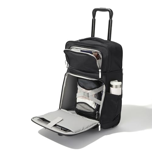 Baggallini Expandable Underseat Carry-On - Lightweight Travel Luggage Carry On Weekender with Wheels