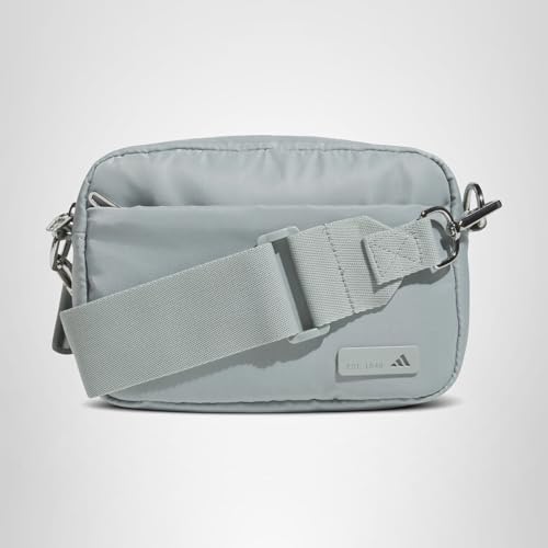 adidas Luxe Crossbody – Premium Shoulder Bag, Wonder Sage Green/Silver Metallic, OSFA