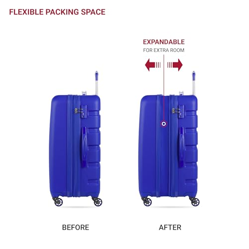 SwissGear 7366 Signature Hardside Expandable Luggage with Spinner Wheels, TSA Lock, Cobalt, Checked-Medium 23-Inch