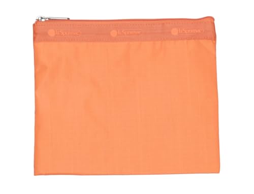 LeSportsac Tangerine Deluxe Everyday Crossbody Bag + Cosmetic Bag, Style 7507/Color R119, Uplifting & Vibrant Juicy Orange, Zesty New Neutral Evokes Joy, Positivity & Friendship, Luminous Citrus Shade