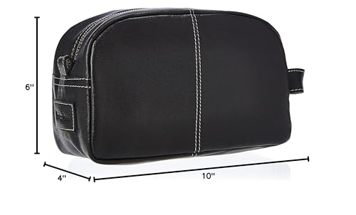 Timberland Men's Rugged Wash Leather Travel Kit, Black