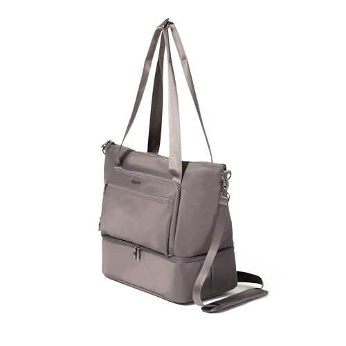 Baggallini Park Ave Overnight Tote - Lightweight 14"x20" Travel Essential Weekender Tote Bag for Women