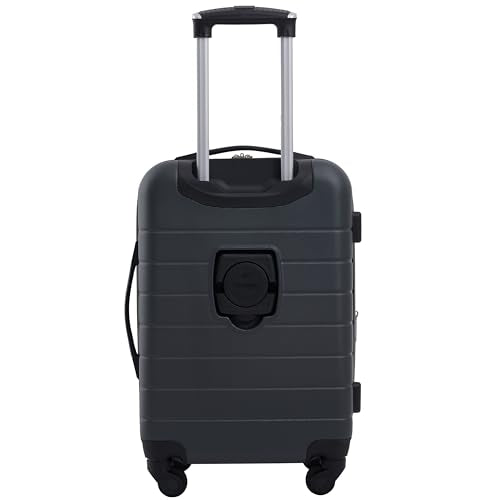 Wrangler Smart Spinner Hardside Luggage, 2 Piece Set, Dark Shadow