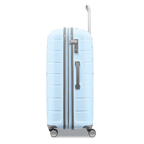 Samsonite Freeform Large Checked Luggage with Dual 360° Spinner Wheels - TSA Lock, Airline-Approved - Lightweight Durable Polypropylene Expandable Hardshell - Sky Blue