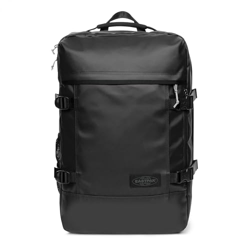EASTPAK Travelpack – 42L Cabin-Size Duffel Backpack with Dual Compartments, 17" Laptop Sleeve, Vegan Design & Adjustable Straps, Tarp Black