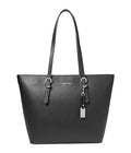 Calvin Klein Women's Serafina Tailored Tote, Black/Silver, Large