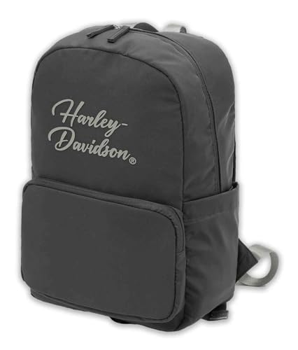 Harley-Davidson Women's Black Opal II Backpack, Water-Resistant Nylon, Asphalt