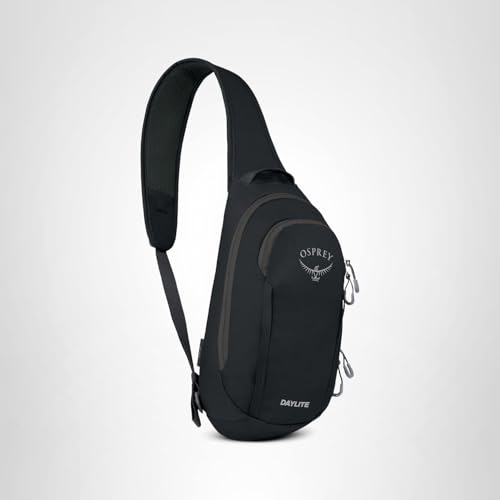 Osprey Daylite Shoulder Sling Bag – Compact Crossbody Sling Backpack for Everyday Carry, Festivals, and Travel – Lightweight, Comfortable Fit for Hands-Free Convenience, Black