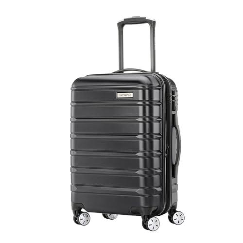 Samsonite Omni 2 Domestic Carry-On Luggage - 22x14x9 Airline-Approved - Features Expandable Polycarbonate Shell, 360° Wheels, TSA Lock - Amazon Exclusive -Midnight Black
