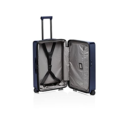 Bric's PORSCHE DESIGN 27 inch Expandable Spinner Luggage - Expandable Depth of 1.5" - Hardside Travel Suitcase - Roadster Collection - Dark Blue Matte