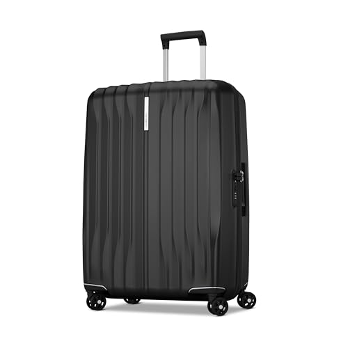 Samsonite UpLIFT Large Checked Hardside Luggage with Spinner Wheels - Airline-Approved, TSA Lock, Adjustable Handle System - Polycarbonate Hard Suitcase for Ultra Lightweight Travel - Phantom Black
