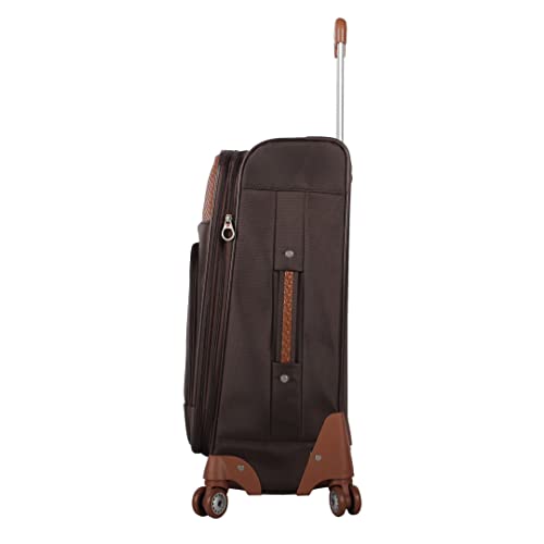 Pathfinder 24 Inch Luggage with Spinner Wheels Softside Expandable Medium Suitcase