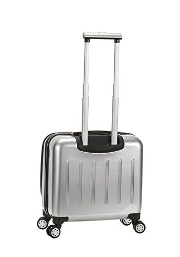 Rockland Revolution Hardside Rolling Computer Case, Carry-On, Silver