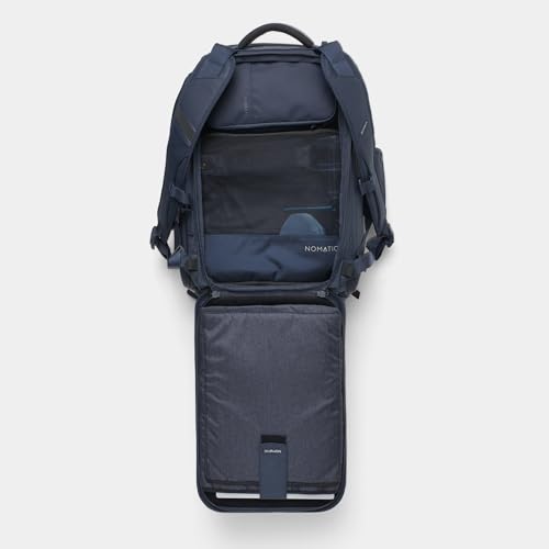 NOMATIC 30L Travel Bag- Convertible Duffel/Backpack, Carry-on Size for Airplane Travel, Everyday Use Laptop Bag, TSA Compliant Navy Backpack