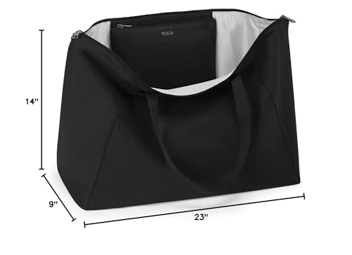 TUMI - Just In Case Tote - Foldable, Lightweight and Compact, Packable Travel Bag - Folds Into Included Pouch - Small, Black with Gunmetal Hardware