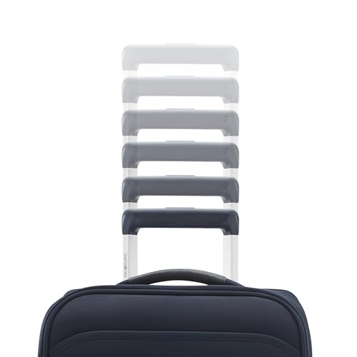 Samsonite Elevation Plus Carry-On Luggage - Airline Approved Softside Suitcase - 360 Spinner Wheels - Integrated ID Tag - Quick-Access Stash Pocket - Wet Pocket - AirTag™ Holder - Midnight Blue