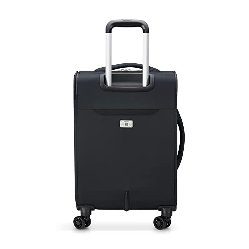DELSEY PARIS Sky Max 2.0 Softside Expandable Luggage with Spinner Wheels, Black, Carry-on 21 Inch