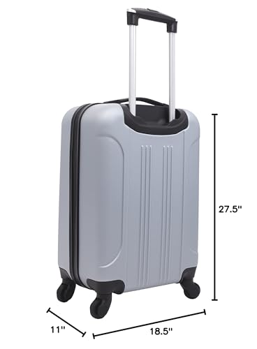 Travelers Club Cosmo Luggage, Silver-2 Piece Set (28"/20")