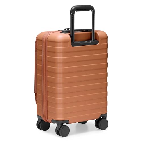 Traveler's Choice Novia Top Opening Expandable Polycarbonate Luggage with Spinner Wheels, Autumn Leaves, 21-Inch Carry-on