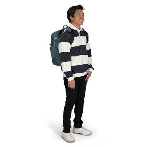 Osprey Flare Commuter Laptop Backpack - Everyday Bag for College, Work, and Travel - with Laptop Sleeve & Bottle Pockets, Cascade Blue/Torrent Blue