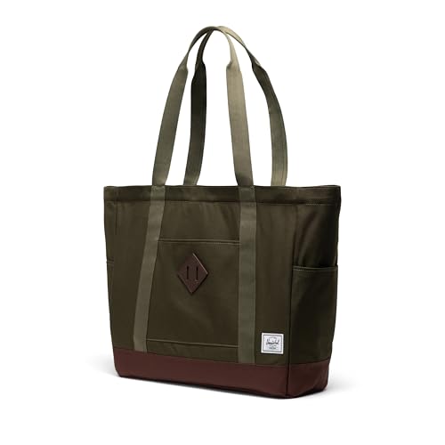 Herschel Supply Co. Heritage Tote Bag, Ivy Green/Chicory Coffee, 24.5 L