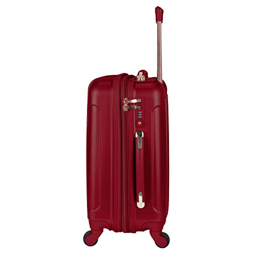 kensie Women's Alma Hardside Spinner Luggage,Expandable, Japanese Carmine Red, 3 Piece Set (20/24/28)