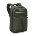 Briggs & Riley Slim Expandable Backpack - Carry On Travel Backpack for Women & Men, Personal Item Bag, Self-Repairing Zippers, Padded Straps, Fits up to 16" Laptop - HTA Collection, Forest
