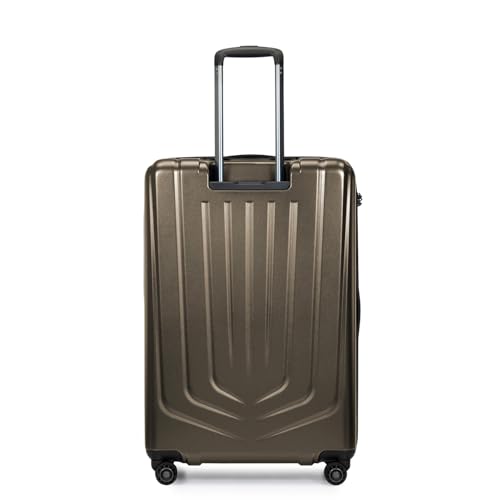 Traveler's Choice Lethbridge Hardside Expandable Spinner Luggage with TSA Lock, Mocha Gold, 29" Large