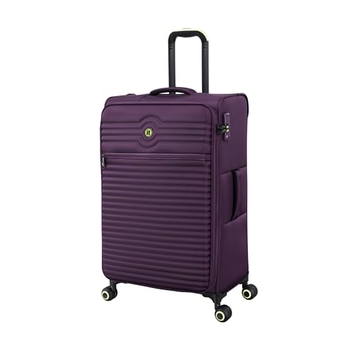 It Luggage Circulator 28" Softside Checked 8 Wheel Expandable Spinner, Italian Plum