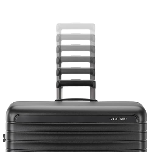 Samsonite Framelock Max Hardside Luggage with Spinner Wheels, Lightweight zipper-less (Asphalt Black, Large Spinner)