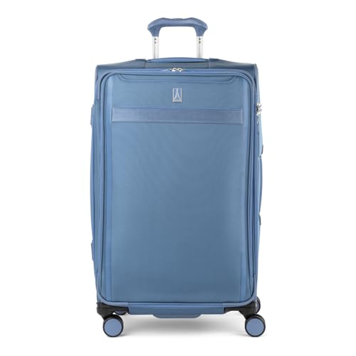 Travelpro VersaPack+ Lightweight Softside Expandable Checked Luggage, 8 Spinner, TSA Lock, Checked Large 29-Inch, Elemental Blue