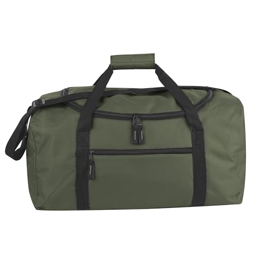 20 Inch, 40 Liter Duffel Bag for Men, Women Travel Weekender Overnight Carry-on Shoulder Duffel Tote Bag (Green)
