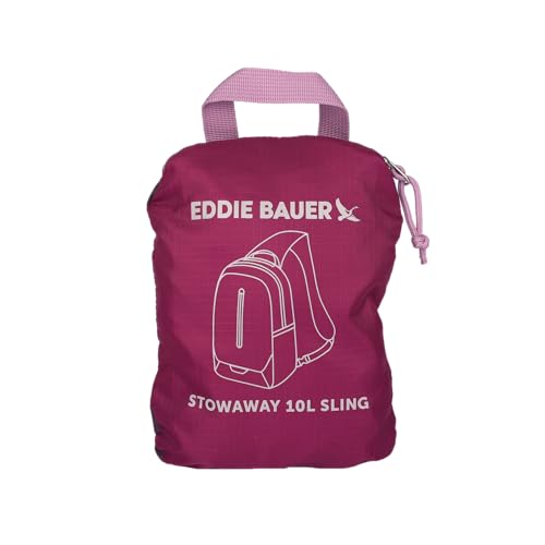 Eddie Bauer Stowaway Packable Sling Bag | Travel | Outdoor | Lightweight | Compact | Ripstop Nylon, Port Red-10L